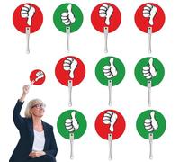 Lot de 10 pagaies d'accordage pour salle de classe Oui ou Non Pagaie de pouce Véritable Faux Pouce Pagaie d'interaction Étudiant Réglage manuel Jeu de société Pagaie de juge Réponse rapide Tableau de