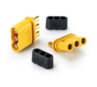 Lot de 10 paires de 20 fiches dorées MR30 R30 Amass 3 broches 3 broches pour multirotor moteur brushless ESC haute intensité anti-inversion de polarité mâle femelle connecteur RC