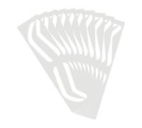 Lot de 10 paires de bandes adhésives pour pare-brise d'aérographe - Bande adhésive pour sourcils - Bande auxiliaire - Porte-timbres - Colle - Film de protection des sourcils étanche pour les