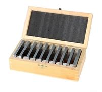 Lot de 10 paires de blocs parallèles en acier trempé 0,3 x 7,6 cm pour fraisage CNC et étau - Tolérance au sol jusqu'à 0,01 cm, avec étui de rangement en bois
