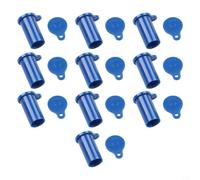 Lot de 10 paires de bouchons anti-poussière en plastique étanche IP67 pour câble photovoltaïque Noir Bleu Silicone