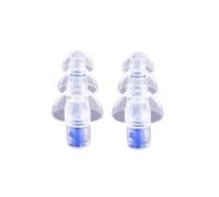 Lot de 10 paires de bouchons d'oreille en silicone réutilisables avec filtre pour musicien, réduction du bruit, protection auditive (bleu)