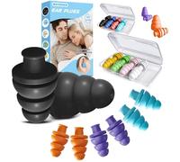 Lot de 10 paires de bouchons d'oreilles réutilisables en silicone pour dormir, concert, ronflement, voyage, travail, 10 couleurs, 33 dB SNR