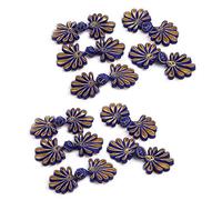 Lot de 10 paires de boutons chinois pour fermeture grenouille, nœud floral, couture faite à la main, boutons en forme de grenouille chinoise