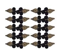 Lot de 10 paires de boutons de fermeture en forme de grenouille chinoise pour loisirs créatifs - Noir et doré - Poignée pratique