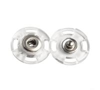 Lot de 10 paires de boutons-pression en plastique transparent pour réparation de vêtements, couture et travaux manuels, y compris tailles de 15 mm à 25 mm (40 L = 25 mm)