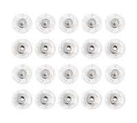 Lot de 10 paires de boutons pression ronds invisibles en plastique transparent pour travaux manuels et vêtements (34 L = 21 mm)