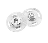 Lot de 10 paires de boutons pression transparents invisibles en plastique à coudre pour couture, vêtements, loisirs créatifs (18 mm)