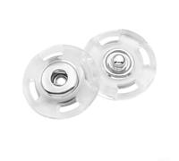 Lot de 10 paires de boutons-pression transparents pour kits de réparation | Transparent pour un design de couleur, correspondance sans couture, forme ronde, sensation légère, pas de taches sur les