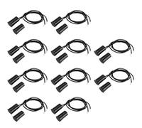 Lot de 10 paires de capteurs de contact de porte, interrupteur magnétique filaire NC encastré magnétique pour fenêtre cachée pour contrôle de la lumière et système de porte automatique (noir)