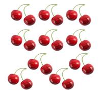 Lot de 10 paires de cerises artificielles pour décoration de maison, 10 paires de cerises artificielles pour la cuisine