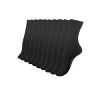 Lot de 10 paires de chaussettes COMFORT - coton - sans élastique - femme - noir (39/42, Voir l'image)