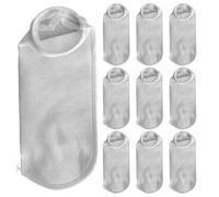 Lot de 10 paires de chaussettes filtrantes à liquide de 10,4 cm, 200 PP, avec anneau en acier pour usage industriel