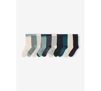 Lot de 10 paires de chaussettes garçon Basics vert émeraude 27/30