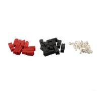 Lot de 10 paires de connecteurs SB - 15 A/45 A - 600 V - Raccord rapide - Cosse de câble - En cuivre plaqué argent - Pour véhicules électriques, chariots élévateurs, engins de chantier, noir (45 A)