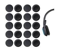 Lot de 10 paires de coussinets en éponge pour casque d'ordinateur - Noir - 50 mm
