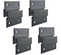 Lot de 10 paires de crochets français à taquet français de 5,1 cm en aluminium robuste pour accrocher des miroirs, des cadres photo (noir, 10 paires)