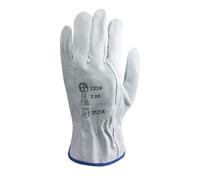 LOT DE 10 PAIRES DE GANTS CUIR PAUME FLEUR DOS CROÛTE DE BOVIN 1240 DE EUROTECHNIQUE