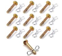 Lot de 10 paires de goupilles de cisaillement et goupilles fendues 738-04124A et 714-04040 pour souffleuse à neige compatibles avec Troy Bilt MTD
