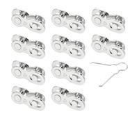 Lot de 10 paires de maillons de chaîne de vélo, chaînes de vélo 6/7/8 vitesses pour Shimano Quick Link avec outils, accessoires de vélo, réparation rapide