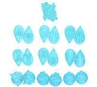 Lot de 10 paires de moules en silicone pour pendentifs et boucles d'oreilles de Noël adaptés pour la fabrication de pendentifs en résine époxy, boucles d'oreilles, boucles d'oreilles en silicone pour