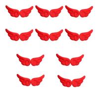 Lot de 10 paires de pinces à cheveux en alliage avec ailes d'ange noires pour les fêtes et le quotidien