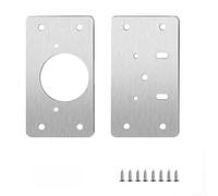 Lot de 10 paires de plaques de réparation de charnière en acier inoxydable pour porte d'armoire et tiroir avec vis pour une installation facile (1 paire)