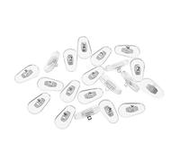 Lot de 10 paires de plaquettes de nez antidérapantes en aluminium pour lunettes en PVC doré