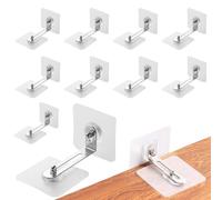 Lot de 10 paires de protections anti-basculement pour meubles - Ancrage mural sans perçage - Fixation murale amovible - Support anti-basculement pour commode, charge maximale - Pour animaux de