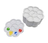 Lot de 10 palettes en Plastique en Forme de Fleur, Palette Multi-Tailles for Artistes et Outils de Peinture faciles à Nettoyer pour Aquarelles, Huile