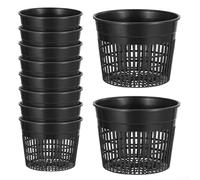 Lot de 10 paniers en plastique avec trous de drainage pour plantes, convient pour le jardinage intérieur et extérieur pour soutenir un développement sain des racines (A)
