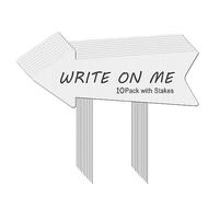 Lot de 10 panneaux de chantier flèches avec pieux - Panneau de mariage - Flèche vide - Panneau de cour - Panneaux avec pieux - Pour fête d'anniversaire, cérémonie, mariage (43 x 15,2 cm)