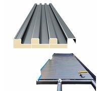 Lot de 10 panneaux de toiture en métal - Panneaux isolés en aluminium très résistants, capacité de charge de 300 kg pour abri d'auto, pergola, garage, abri de jardin, tonnelle, poulailler, terrasse