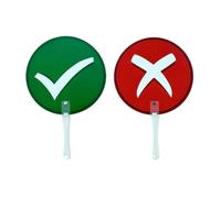 Lot de 10 panneaux double face « Yes No Paddle » | Oui Non/Pouces vers le haut vers le bas/Vérifier la réponse croisée Palettes de vote en classe