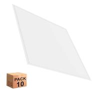 Lot de 10 panneaux LED 60 x 60 cm 40 W, driver Philips CertaDrive, 4800 lumens, panneaux LED basse consommation et grande luminosité, non flick, boîte de 10 unités pour faux plafond, cadre blanc