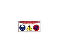 Lot de 10 Panneaux multi information pour chantier 800x400mm - 3000092