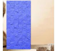 Lot de 10 panneaux muraux 3D aspect pierre - Revêtement mural en polyuréthane pour intérieur et extérieur - Résistant à l'eau et à l'humidité pour la maison et le bureau - Violet