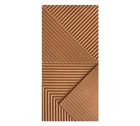 Lot de 10 panneaux muraux 3D avec structure à chevrons, imperméables, ignifuges, légers en polyuréthane texturé, pour décoration murale intérieure et extérieure, faciles à installer, jaune terre