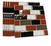 Lot de 10 panneaux muraux en mosaïque marbrée en PVC imperméable 30,5 x | Décollez et appliquez sans colle ni outils, ce qui rend l'installation rapide et complètement sans désordre.
