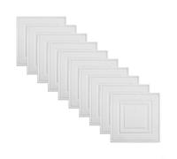 Lot de 10 panneaux muraux en mousse douce avec motif brique de pierre blanche pour salon, chambre à coucher, cuisine, sans danger pour les enfants, faciles à installer, 35,6 x 35,6 cm (blanc)