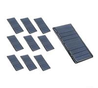 Lot de 10 panneaux solaires 5 V 60 MA, mini cellules solaires polycristallines, module à monter soi-même, pour batterie, téléphone, jouets, chargeur 68 x 37 mm, noir
