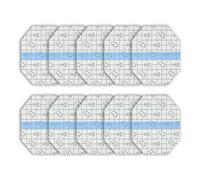Lot de 10 pansements adhésifs transparents, extensibles, imperméables, transparents, grands, imperméables, taille S