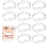 Lot de 10 pansements nasaux extensibles avec boucles d'oreilles
