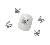 Lot de 10 papillons 3D en alliage pour décoration d'ongles
