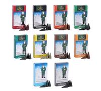 Crottendorfer Räucherkerzen Lot de 10 x 24 cônes d'encens de taille M avec encens, parfum de sapin, bois de santal, pomme de cannelle et plus encore