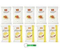 Lot de 10 paquets de test San Carlo Patatine, poivrons, 5 x 150 g, Rustica 5 x 300 g, sachets de chips de pommes de terre, porte-clés Beni Culinari
