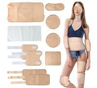 Lot de 10 paquets d'huile de ricin réutilisables - Grande taille - Lavable en machine - Convient pour le ventre, l'abdomen, le cou, la poitrine, les genoux, les jambes