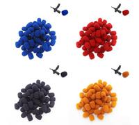 Lot de 10 pare-brises élastiques en mousse pour mini écouteurs et microphones Idéal pour bloquer le bruit Orange