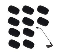 Lot de 10 pare-brises professionnels en mousse pour Shure CVG18-B/C - Filtre de microphone de qualité studio pour micros à condensateur col de cygne, housses de réduction du bruit en éponge noire