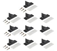 Lot de 10 pare-neige pour toit en métal avec patins et vis compatibles avec les exigences standard de montage de toit en métal (noir)